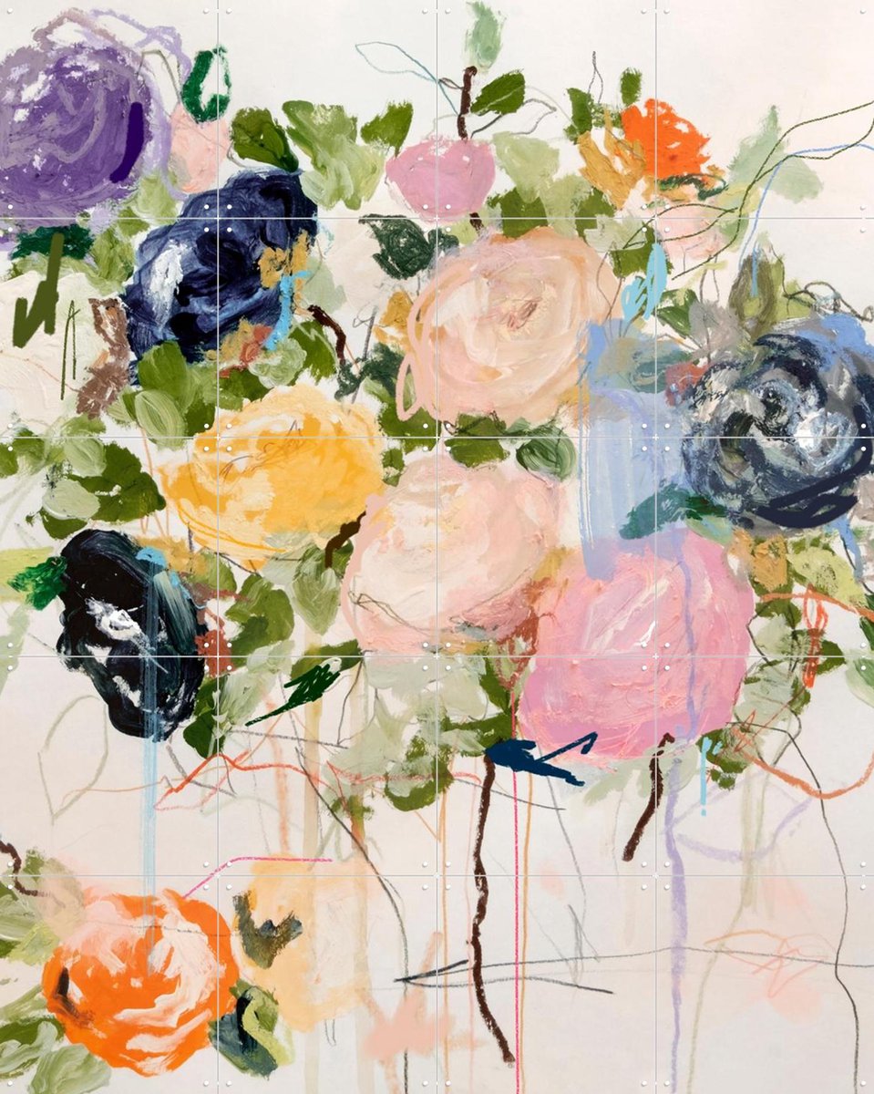 IXXI Verity, Leigh Viner - 80 x 100 cm - Gratis ophangtool - Grote wanddecoratie en posters - Abstract, Aquarel, Kleurrijk, Illustraties, Slaapkamer