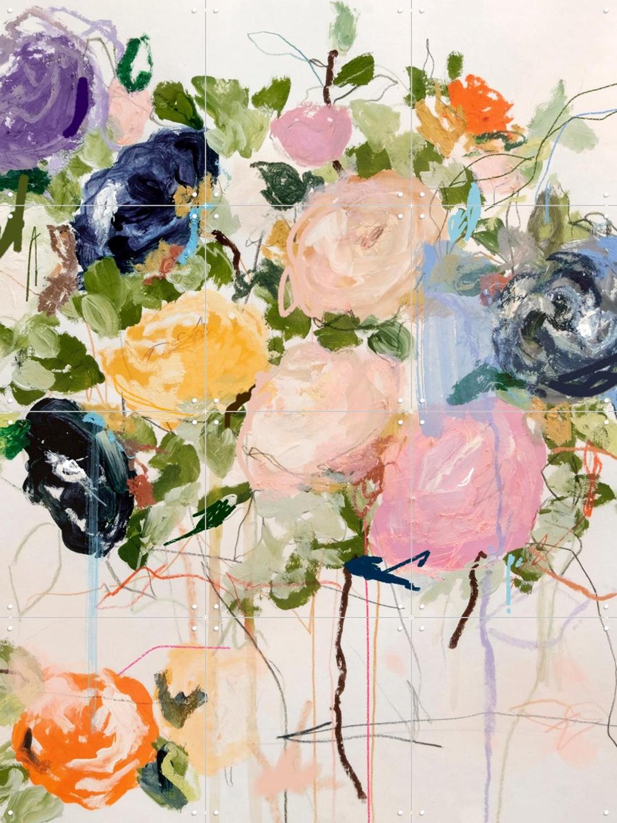 IXXI Verity, Leigh Viner - 60 x 80 cm - Gratis ophangtool - Grote wanddecoratie en posters - Abstract, Aquarel, Kleurrijk, Illustraties, Slaapkamer
