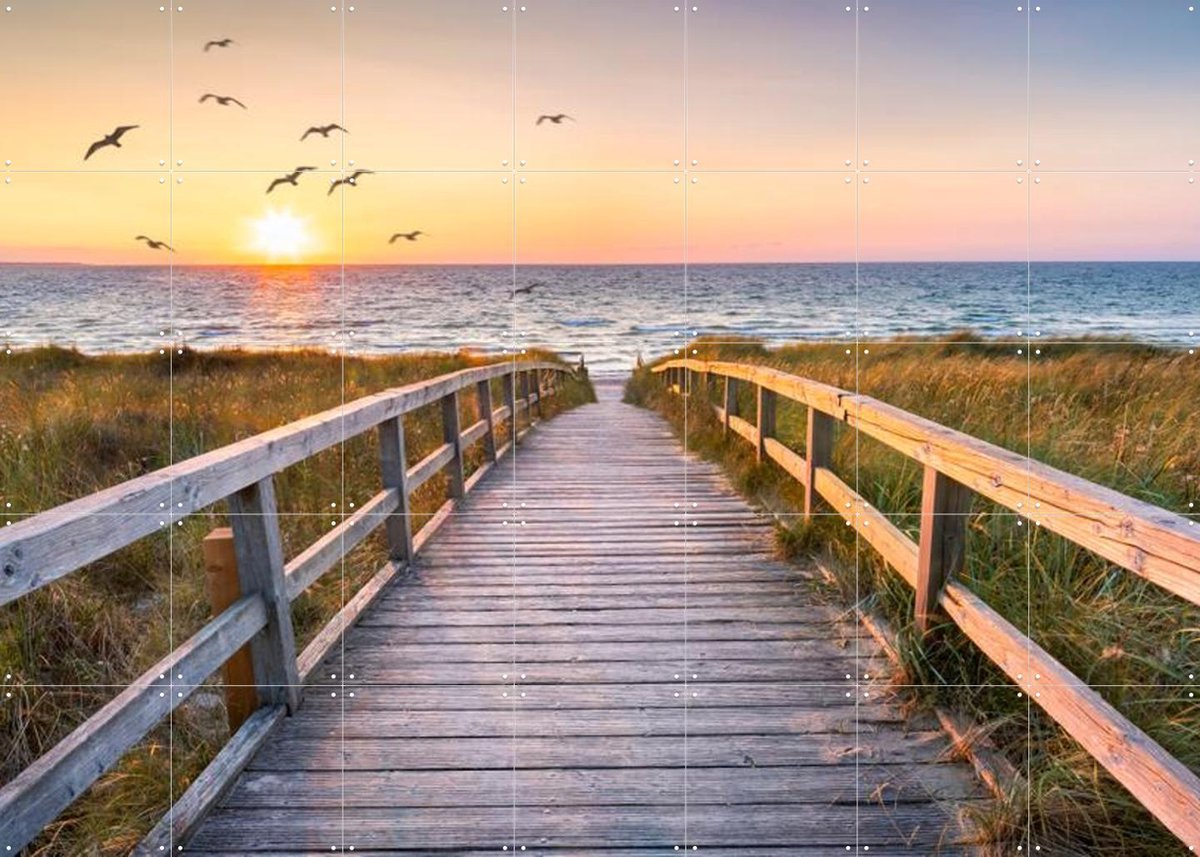IXXI Panoramic Baltic Sea, Jan Becke - 140 x 100 cm - Gratis ophangtool - Grote wanddecoratie en posters - Fotografie, Woonkamer, Slaapkamer, Gang