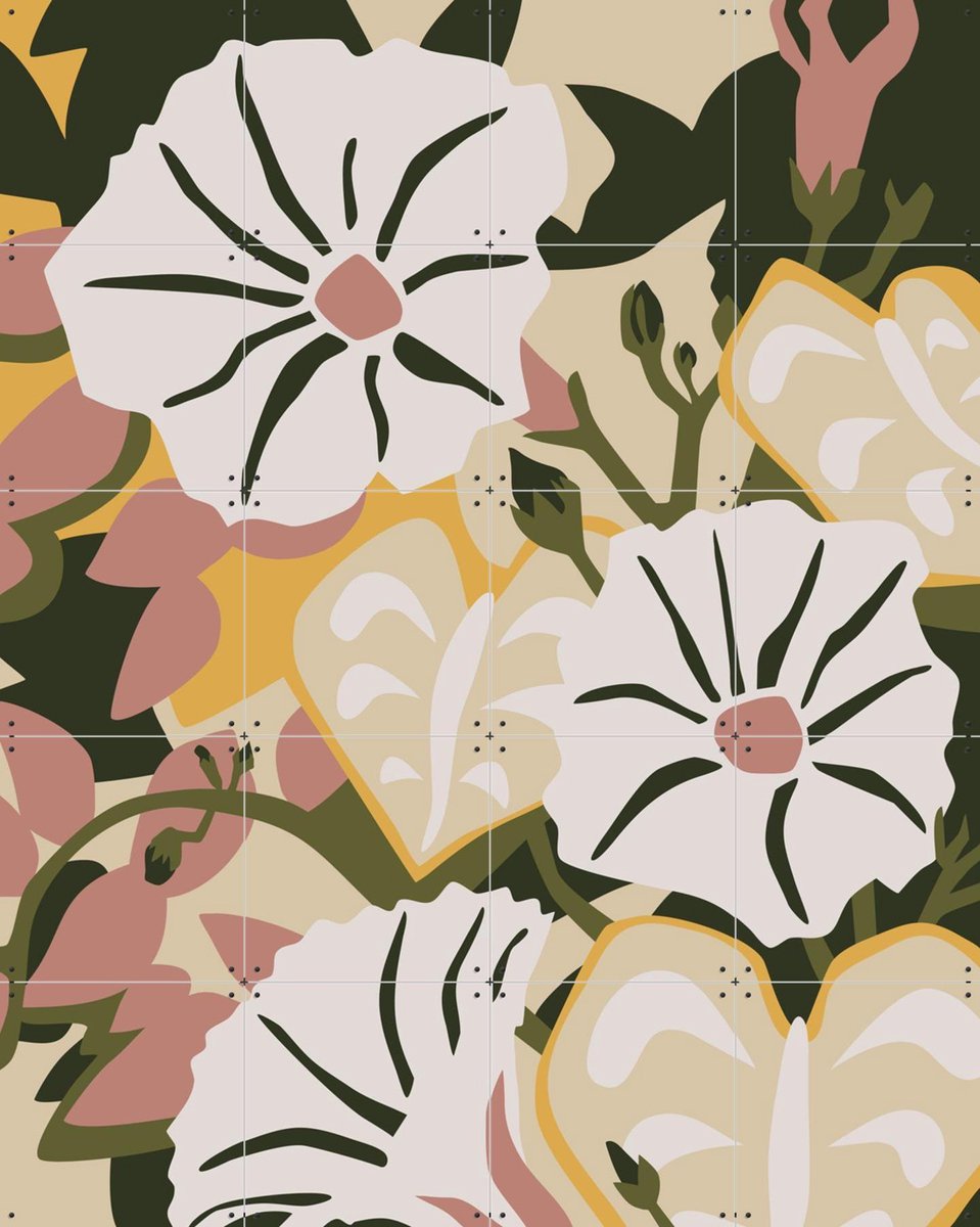 IXXI Morning Glory, Megan Gallagher - 80 x 100 cm - Gratis ophangtool - Grote wanddecoratie en posters - Illustraties, Digitale Kunst, Slaapkamer