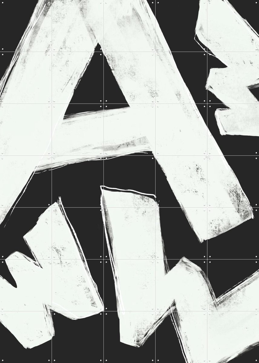 IXXI Sounds of Surprise – Awww, Sarah Bühler & Various - 100 x 140 cm - Gratis ophangtool - Grote wanddecoratie en posters - Minimalisme, Line art