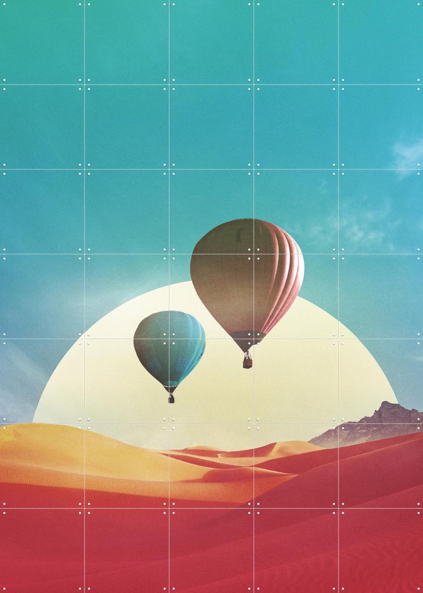 IXXI Stereolab, Fran Rodriguez - 100 x 140 cm - Gratis ophangtool - Grote wanddecoratie en posters - Minimalisme, Fotografie, Kleurrijk, Geometrische