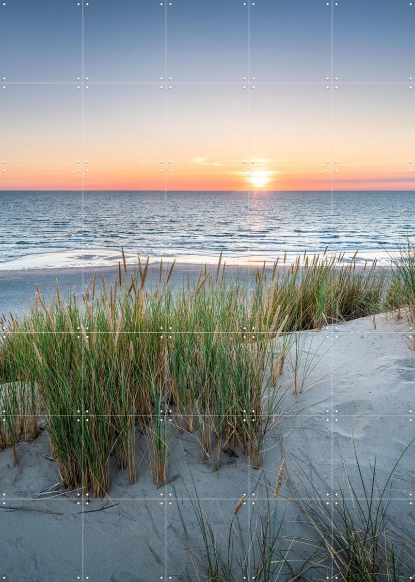 IXXI Sunset at the beach, Jan Becke - 100 x 140 cm - Gratis ophangtool - Grote wanddecoratie en posters - Impressionisme, Fotografie, Realisme, Gang