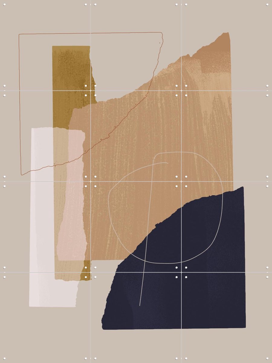 IXXI Pieces 17, Mareike Böhmer - 60 x 80 cm - Gratis ophangtool - Grote wanddecoratie en posters - Digitale Kunst, Abstract, Illustraties, Grafisch