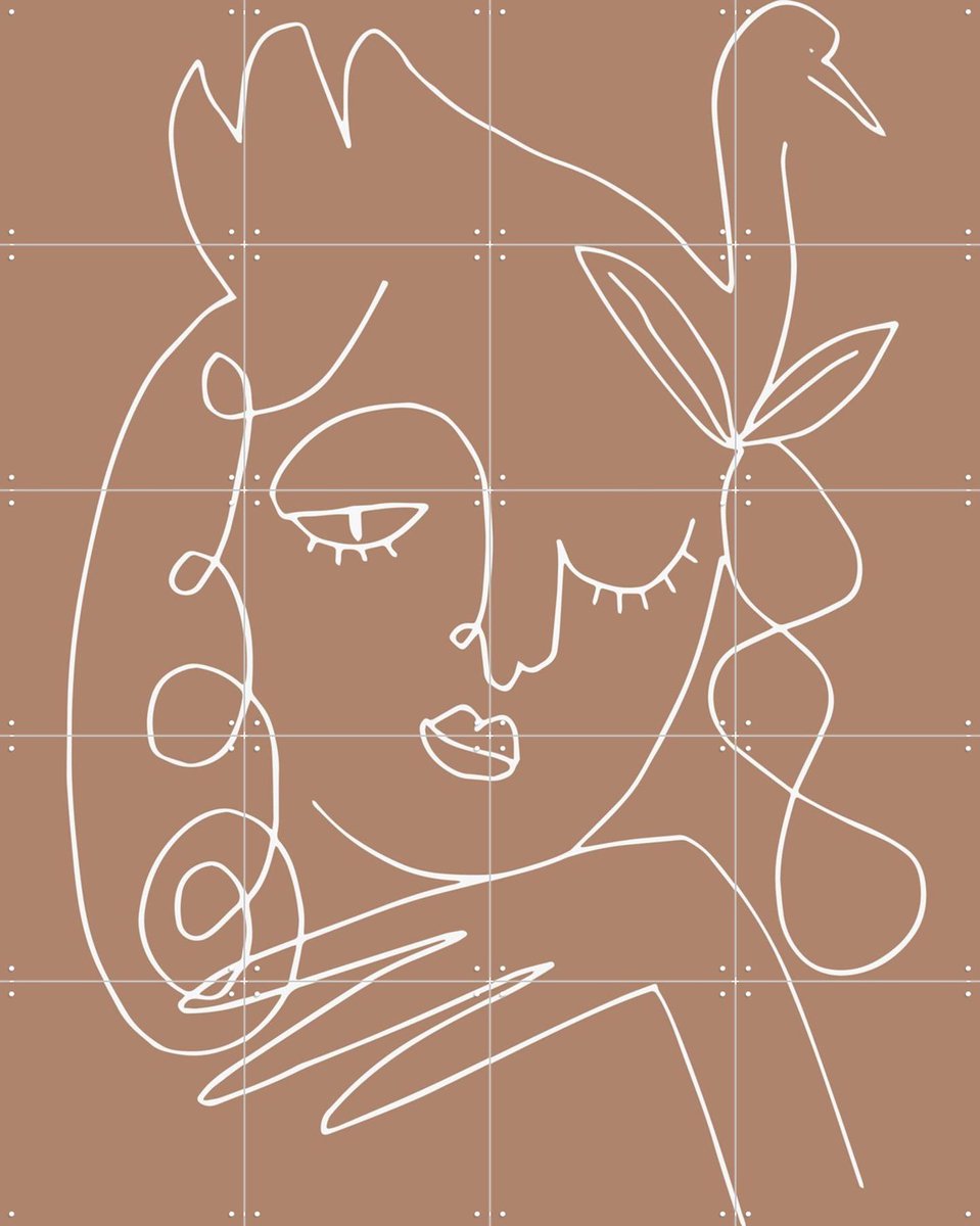 IXXI Line Art, Various - 80 x 100 cm - Gratis ophangtool - Grote wanddecoratie en posters - Line art, Minimalisme, Illustraties, Abstract, Slaapkamer