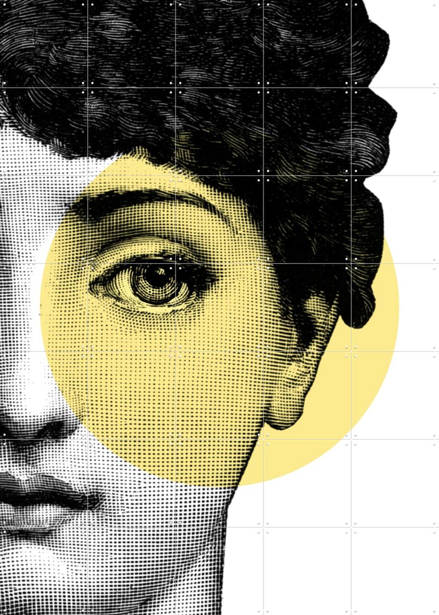 IXXI Insight, Marja van den Hurk - 100 x 140 cm - Gratis ophangtool - Grote wanddecoratie en posters - Line art, Geometrische Kunst, Houtsnede