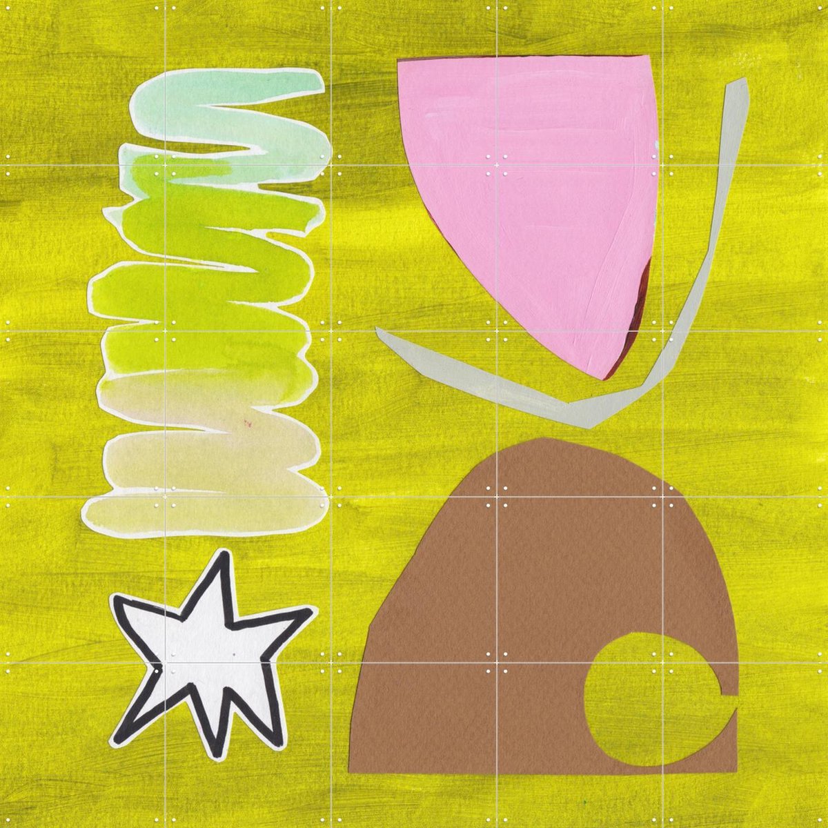 IXXI Blink, Henriette Visscher - 100 x 100 cm - Gratis ophangtool - Grote wanddecoratie en posters - Minimalisme, Kleurrijk, Grafisch Ontwerp