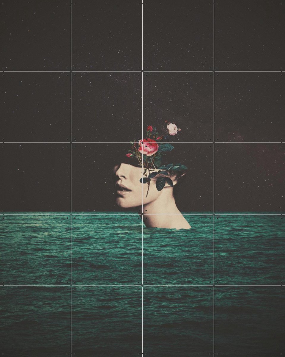 IXXI 4 AM, Frank Moth - 80 x 100 cm - Gratis ophangtool - Grote wanddecoratie en posters - Collage, Digitale Kunst, Surrealisme, Woonkamer