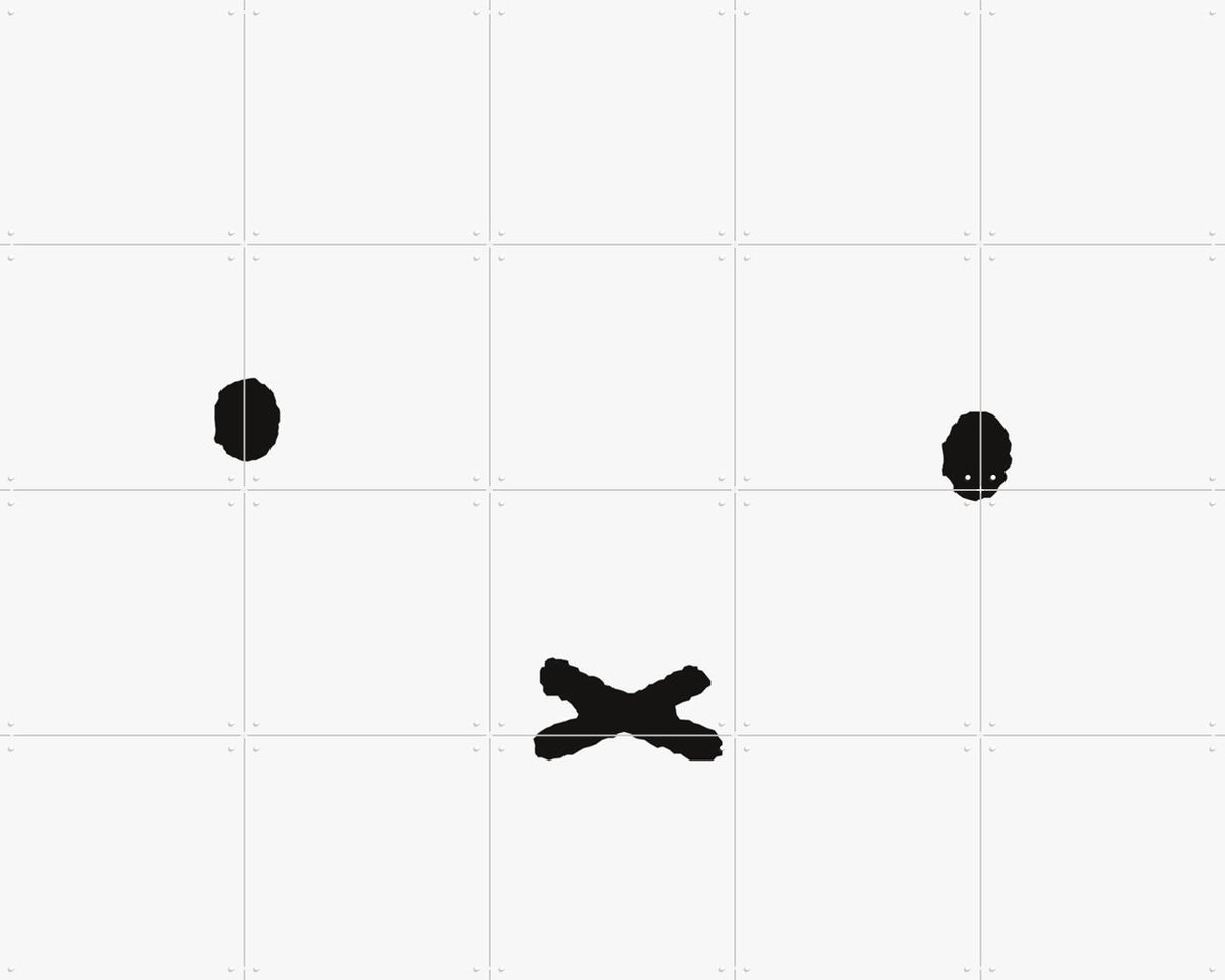 IXXI Nijntje Minimalistisch, Nijntje - 100 x 80 cm - Gratis ophangtool - Grote wanddecoratie en posters - Cartoonesk, Illustraties, Minimalisme