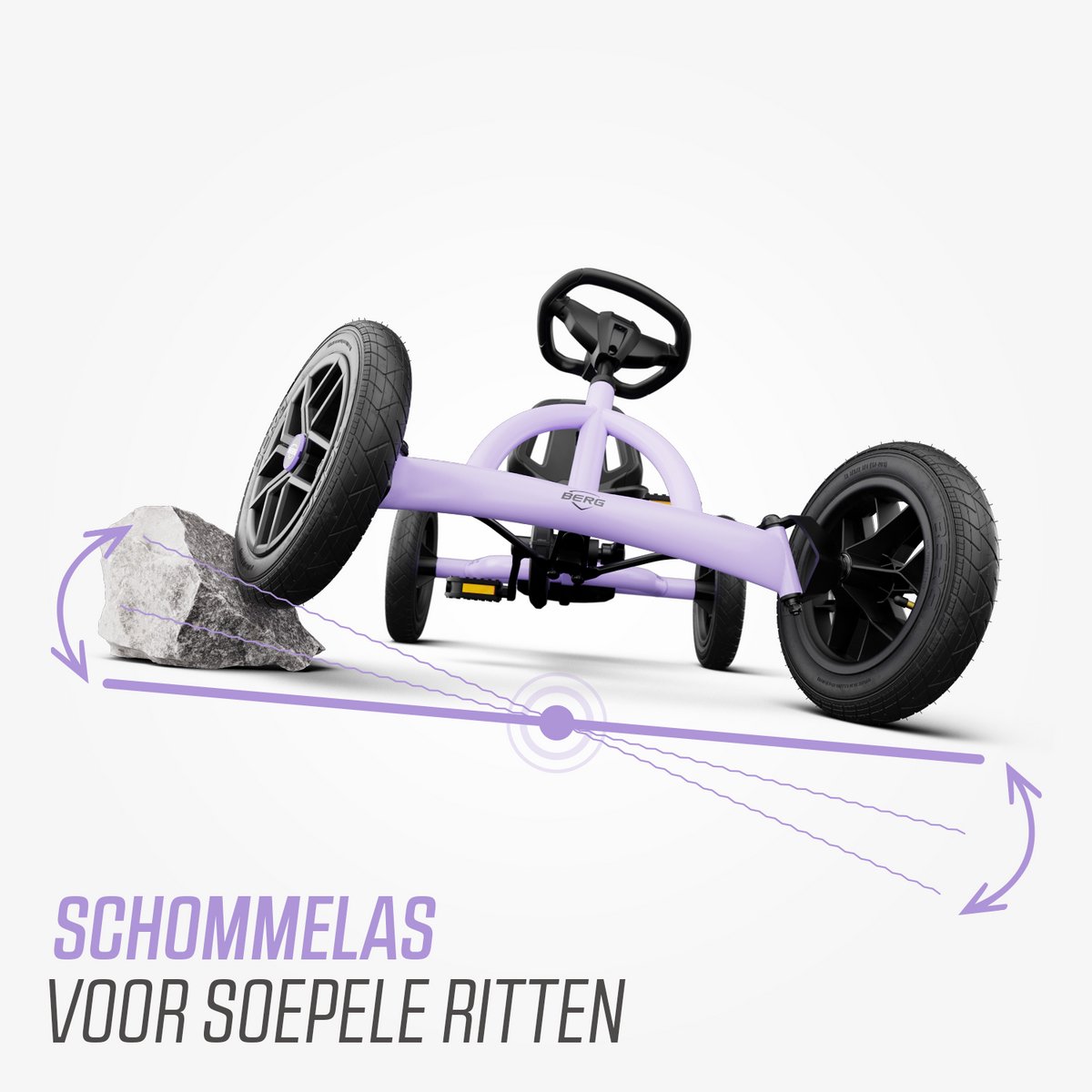 BERG Buddy Purple Skelter - 3+ Jaar - Verstelbare Stoel- Vrijloopautomaat - Paars — afbeelding 2