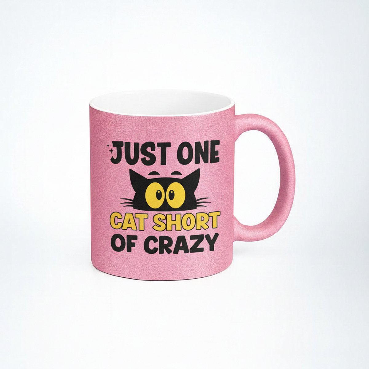 Just One Cat Short Of Crazy Mok - Koffiemok met grappige kattenprint