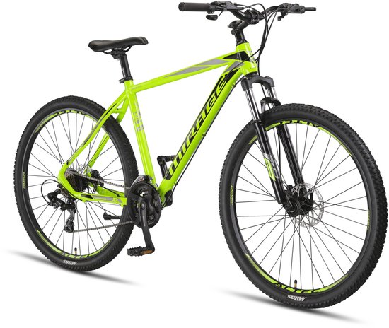 Umit Mirage - Hardtail Mountainbike 27.5 Inch - 50 cm - Unisex - 21V - Hydraulische schijfrem - Lime/Zwart — afbeelding 2