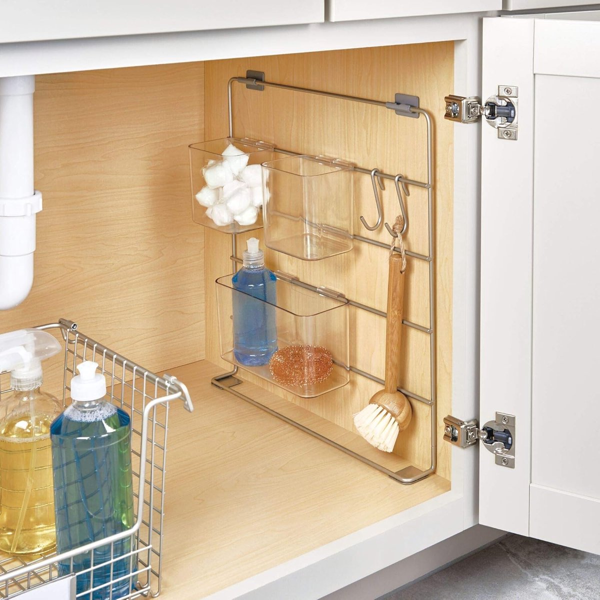 iDesign Ariel Modulair Opbergrek voor Onder de Spoelbak, Onderkast Organizer 16,69" x 15,2" x 4,06"