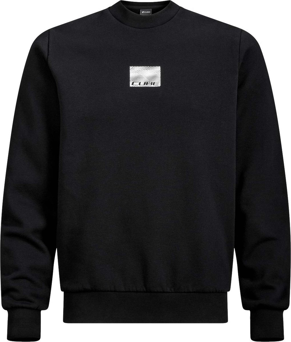 CUBE ORGANIC SWEATER GRID Zwart