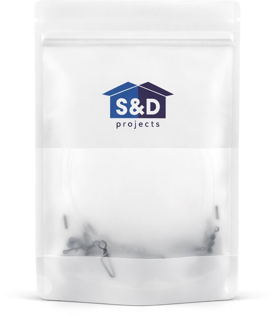 S&D - Bas de ligne en fluorocarbone - 18,5 cm - 10 kg - Leader en fluorocarbone pour poissons prédateurs - Lot de 10