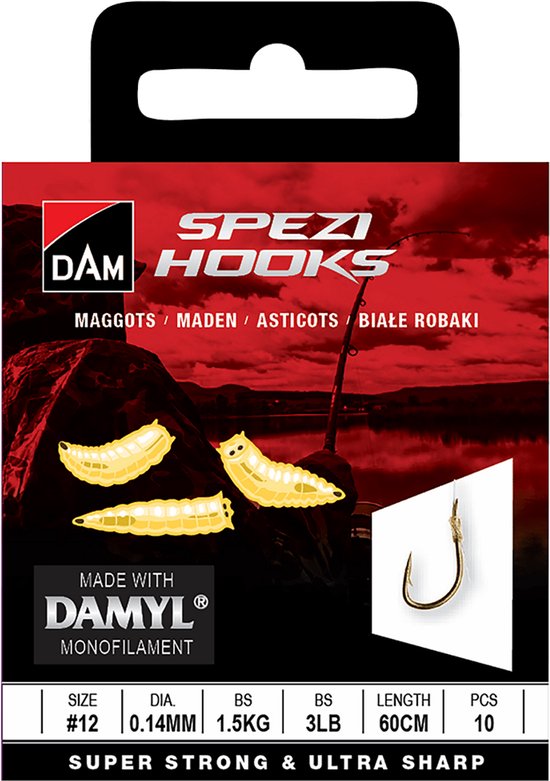 Dam Spezi Hooks Maden H14 0.14mm 60cm van DAM — afbeelding 4