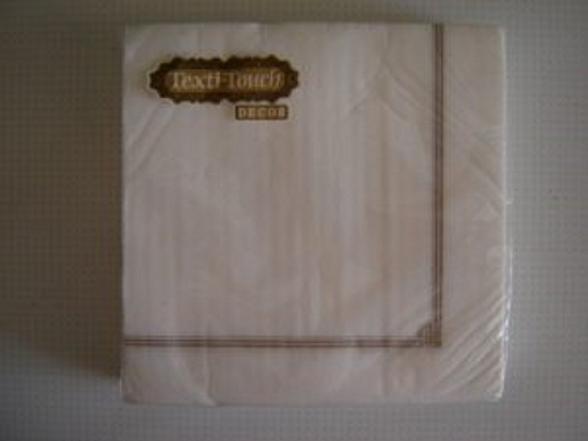 Servetten wit met streep,38 x 38,3 laags (40st.)