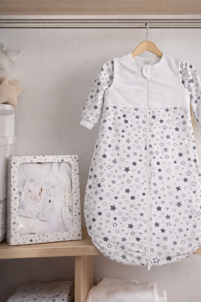 EasyMart Baby Slaapzak 90 cm - 100% Katoen - Afritsbare Mouwen - 2-in-1 - OEKO-TEX Standard 100