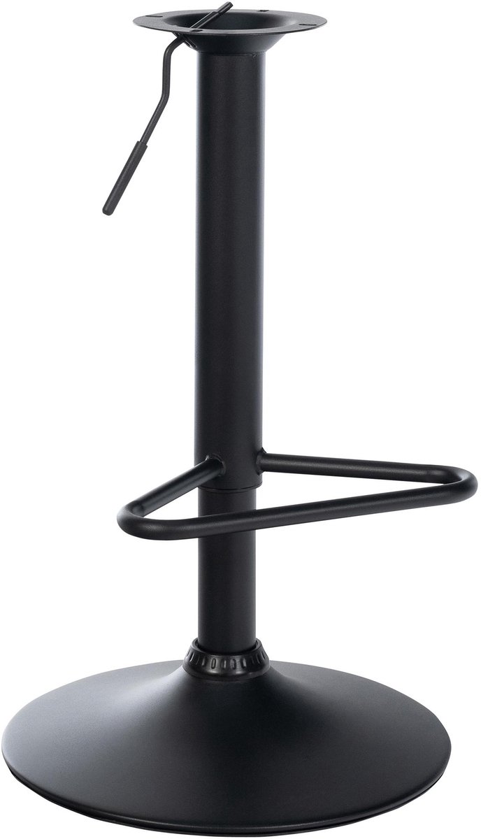 CLP Vervangend frame voor barkruk 10 x 10 cm gatenafstand, in hoogte verstelbaar, met voetsteun zwart