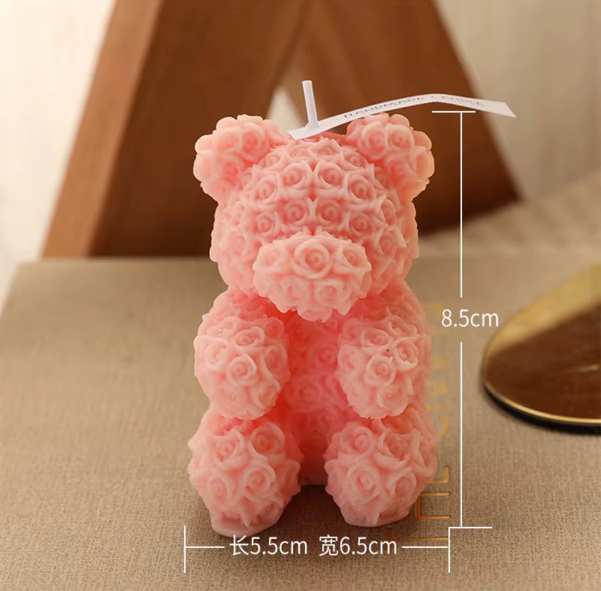 Luxe Cadeau Set voor Haar – Wellness Verwenpakket – Inclusief Beer Kaars, Dubbelwandig Glas met Droogbloemen & Fluffy Sokken – Roze – Valentijn / Verjaardag / Moederdag — cadeau in Cadeau-ideeën - foto 3