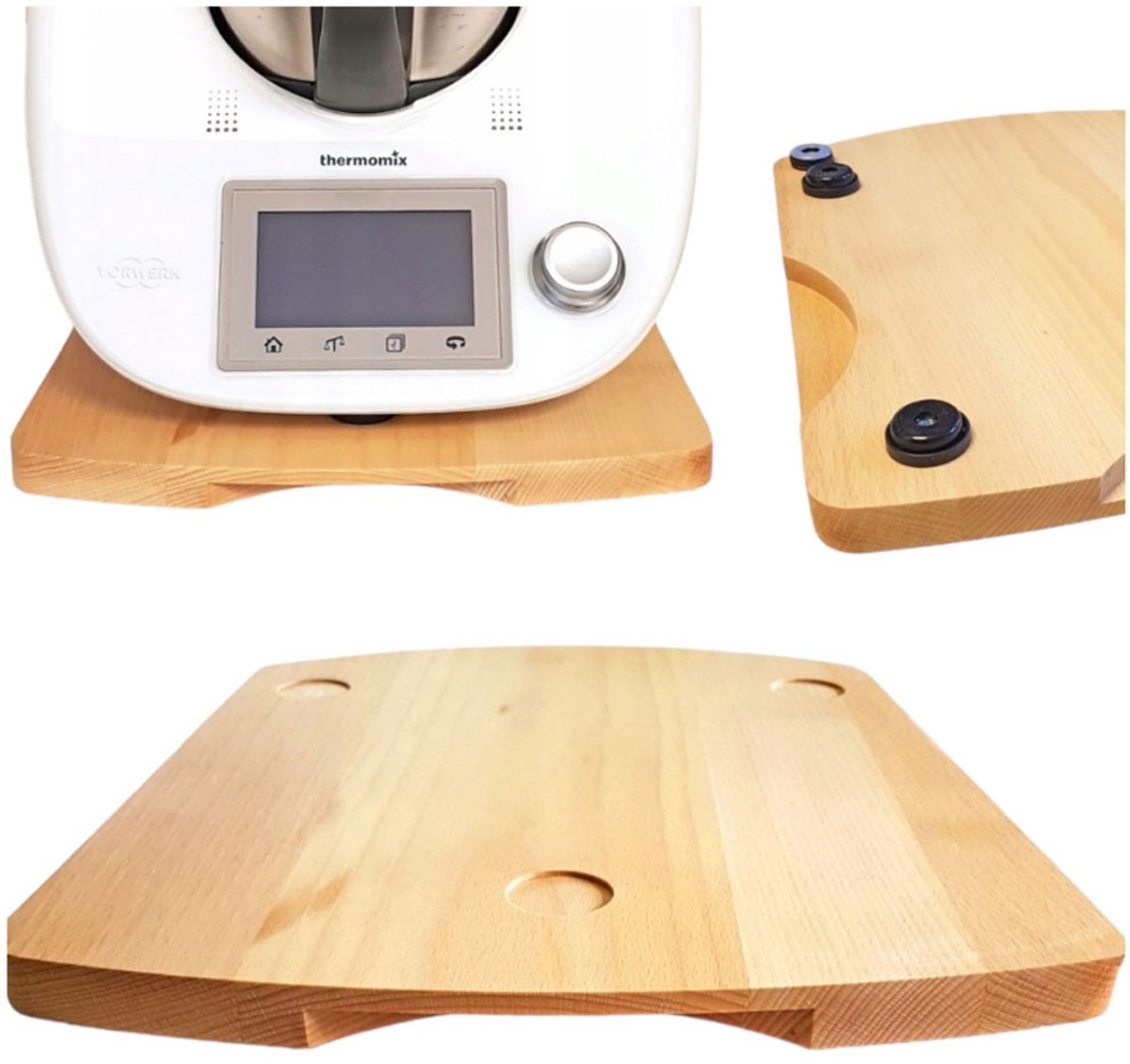 Glijplank - Beukenhout - Voor Thermomix TM5 & TM6 - Anti-slip voetjes