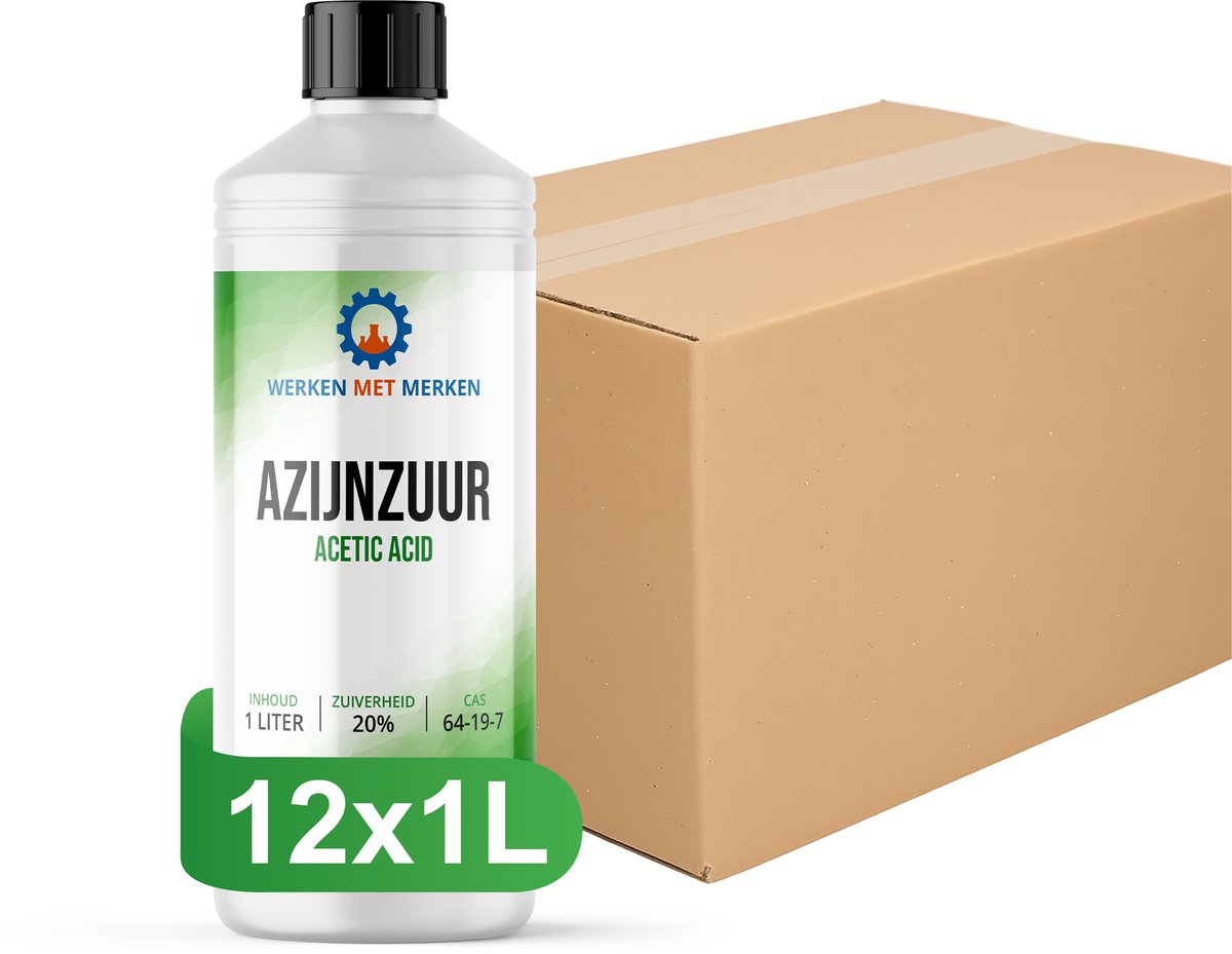 Azijnzuur 20% - Doos, 12x1 liter