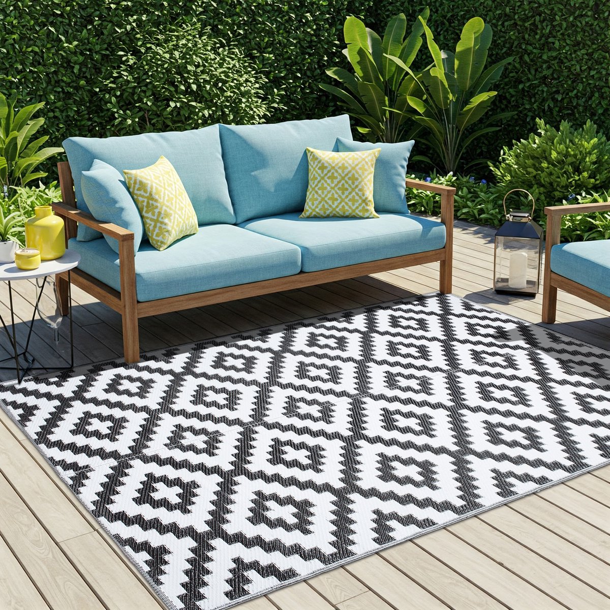 Tapiso Ibiza Vloerkleed Buitenkleed Outdoor Buitenmat Picknick Maat- 150x240