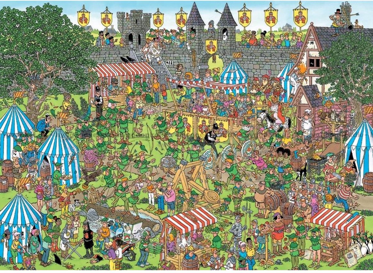 Jan van Haasteren - Robin Hood Festival - 1500 stukjes - Puzzel - Legpuzzel — afbeelding 5