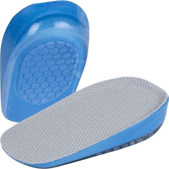 Nuvance Inlegzolen - 2.5cm Hakverhoger - Hielbeschermers - 2 Stuks - Maat 41-45 - Heren & Dames - Hielzooltjes - Blauw