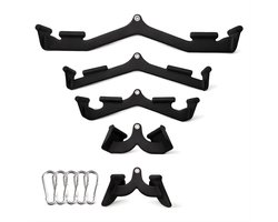 PH Fitness Lat Pulldown Grip Set Pro - 5 Kabelgrepen - Met Karabijnhaken