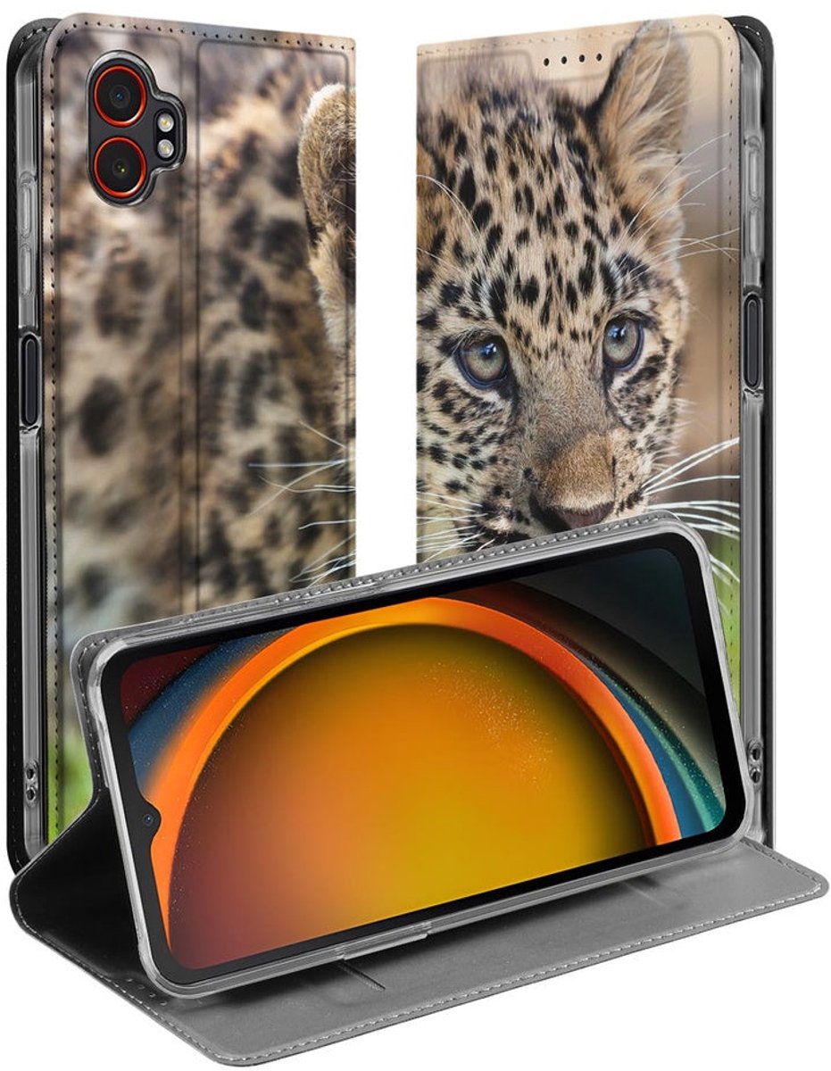 Samsung Galaxy Xcover 7 Pro Standcase Hoesje Baby Luipaard