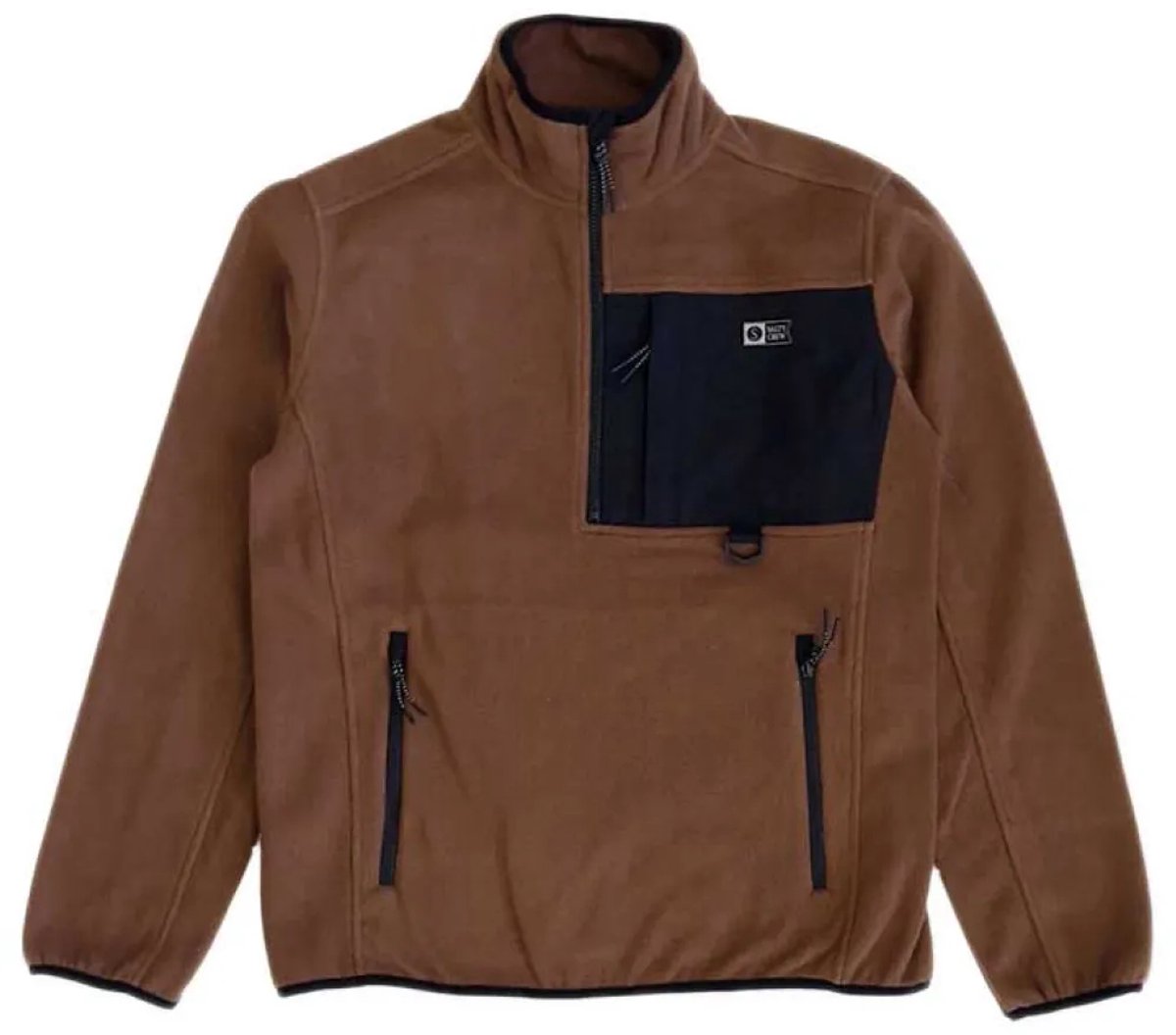 Salty Crew Tundra Polar Fleece Met Halve Rits Man Bruin