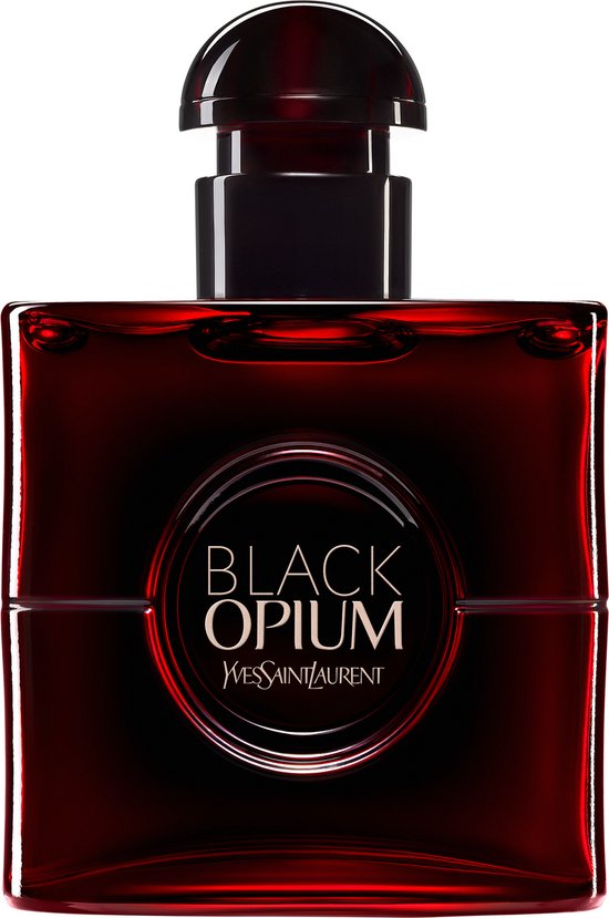 Yves Saint Laurent Black Opium Eau de Parfum Over Red fles in rood.