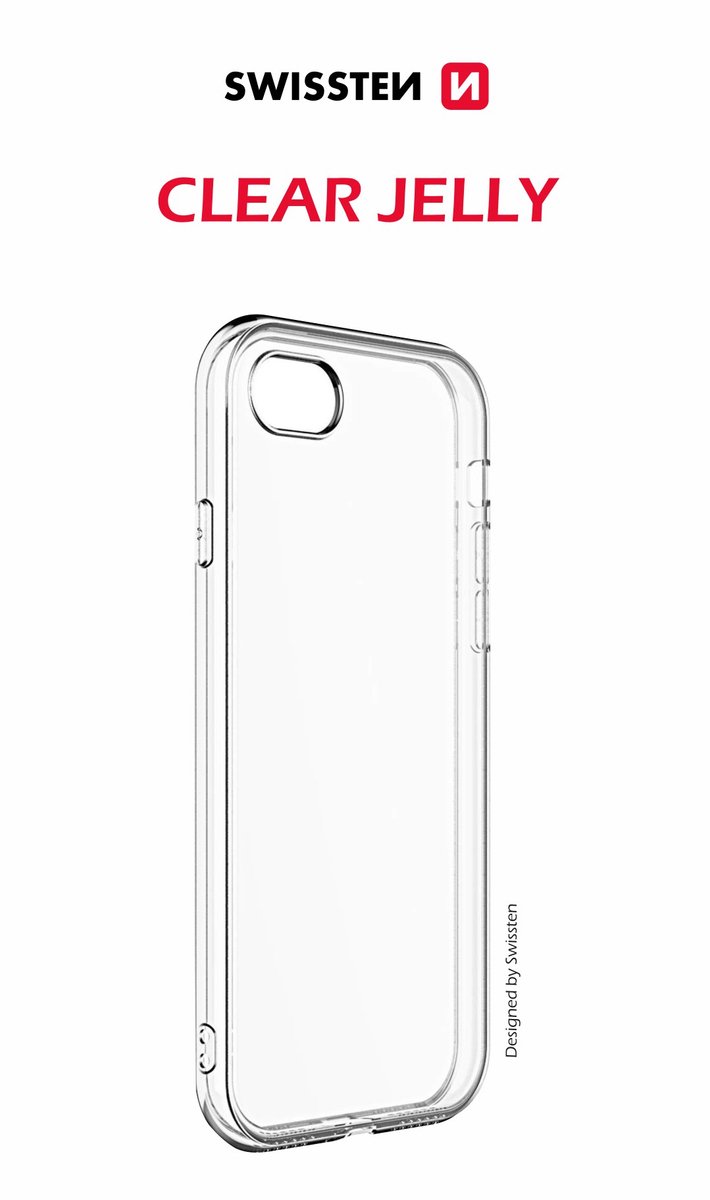 Swissten iPhone X/iPhone XS Clear Jelly TPU Case - 32801749 - 1.5 mm - Transparant