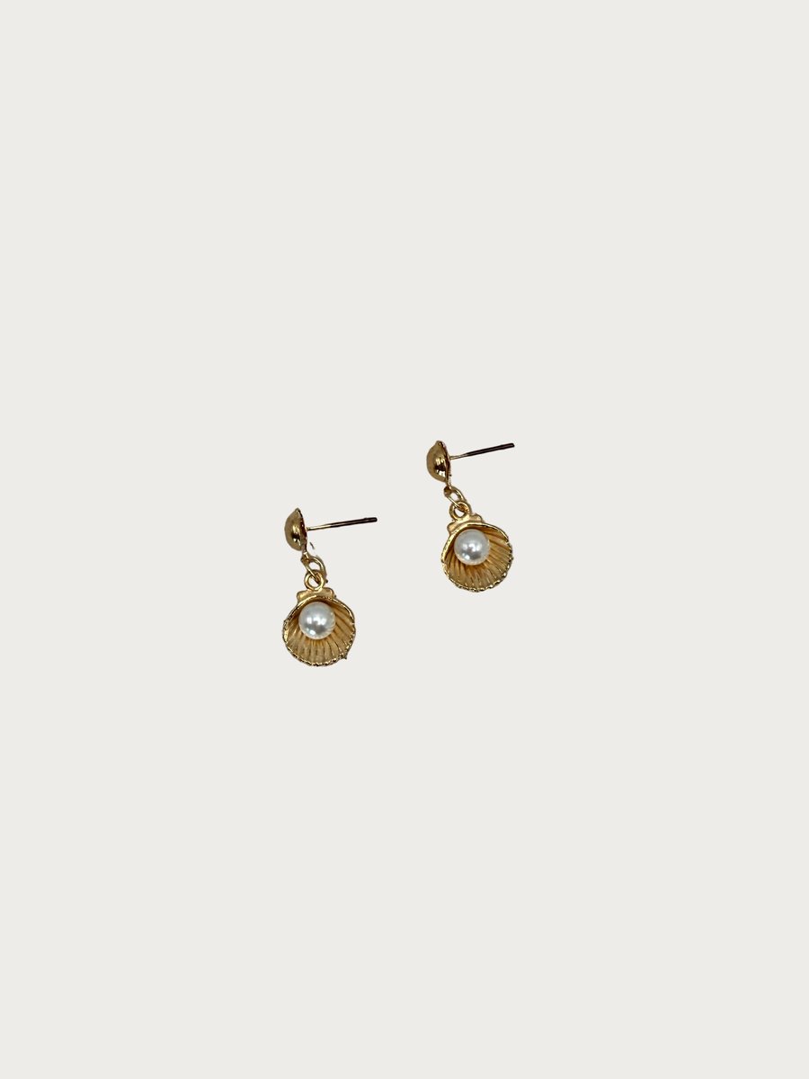 Golden Shell Drops – Oorbellen – Alloy