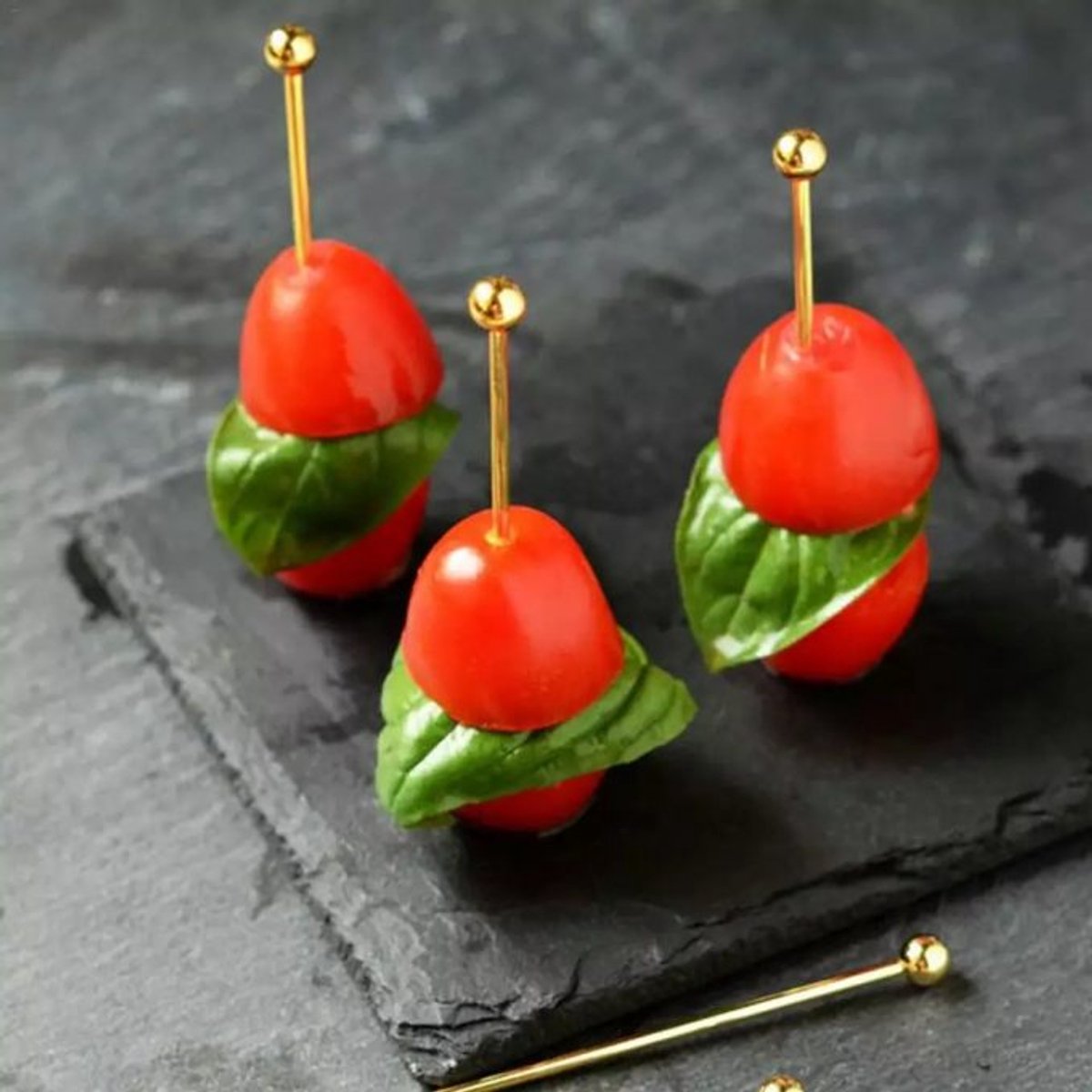 Set van 4 Luxe Cocktail Picks Goud -Tapas prikkers – RVS — cadeau in Kookcadeaus - foto 3