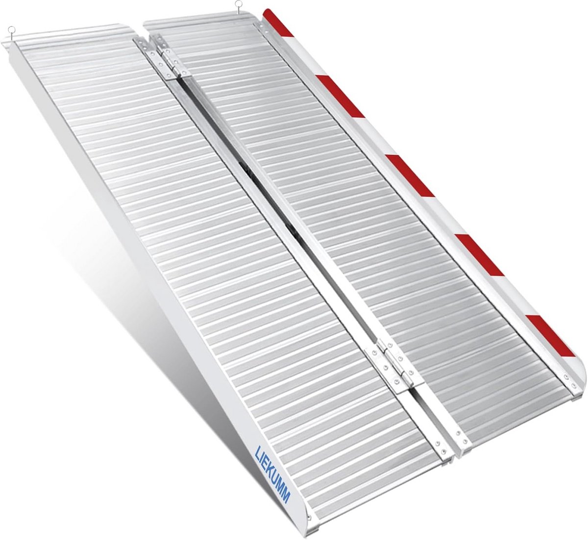 Oprijplaat rolstoel 150 x 72 cm – Stevige inklapbare helling tot 300 kg – Antislip voor thuis en zorg