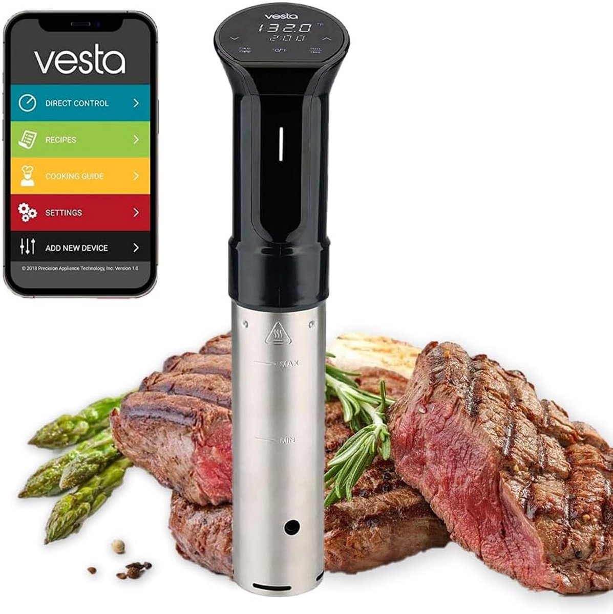 Sous Vide Water Koker met WiFi - Krachtige Immersion Circulator voor Precisie Koken - Digitale Touch Display