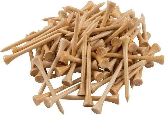 Golf Tees - Bamboe Tees - Golfen op de baan - Sterk en biologisch afbreekbaar - 70mm 30 stuks van Merkloos — afbeelding 3