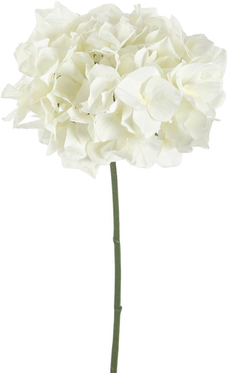 Viv! Home Luxuries Hortensia - zijden bloem - wit - 48cm
