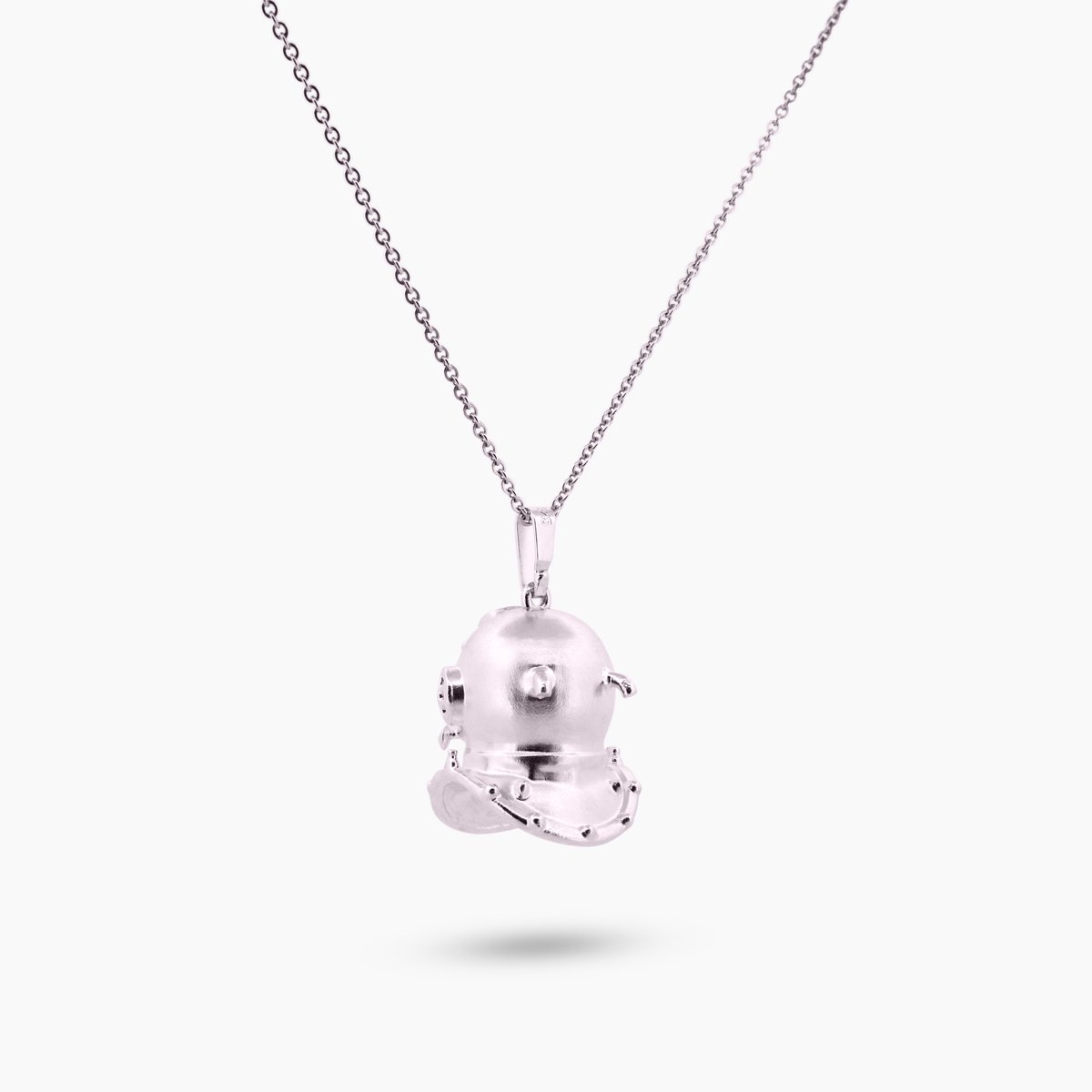 Pinchme Charms - Duikhelm bedel – Voor avonturiers en diepzeedromers - Echt zilver - Handgemaakt in Nederland - Luxe cadeauverpakking - Ketting Sieraden