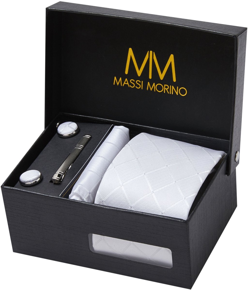 massi morino stropdas-set met een zakdoek