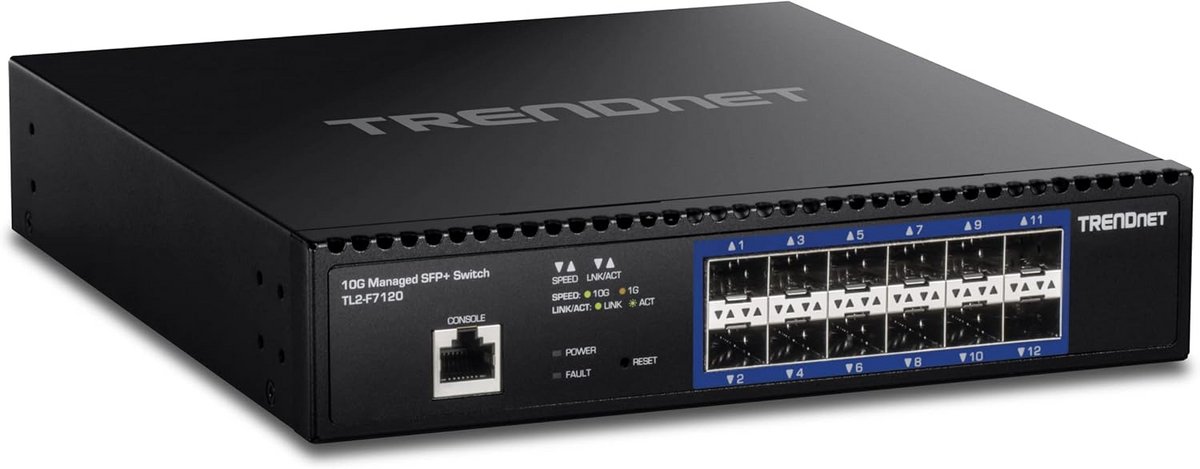 12-Poorts Managed 10G SFP+ Switch met L2 Functies