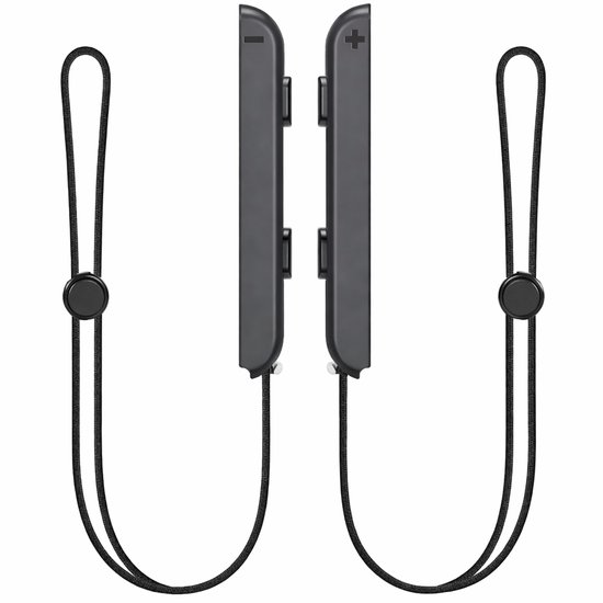 Foto: Joy con strap voor nintendo switch meer grip veilig spelen set van 2 verstelbare polsband zwart