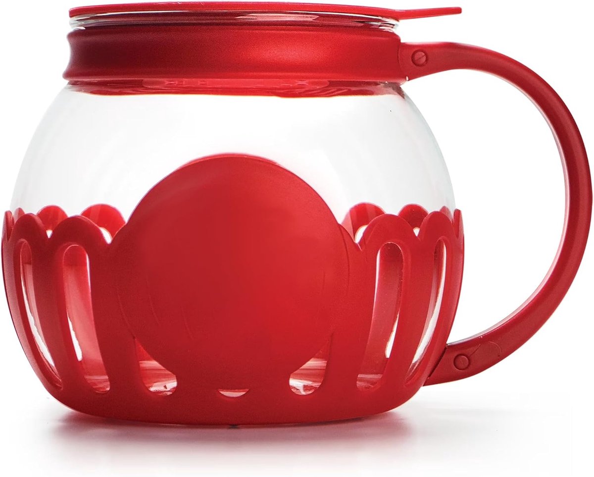 Popcornmaker voor Magnetron - 1,5 Liter (Extra Groot) Boorosilicaatglas - Zelf Popend & Veilig