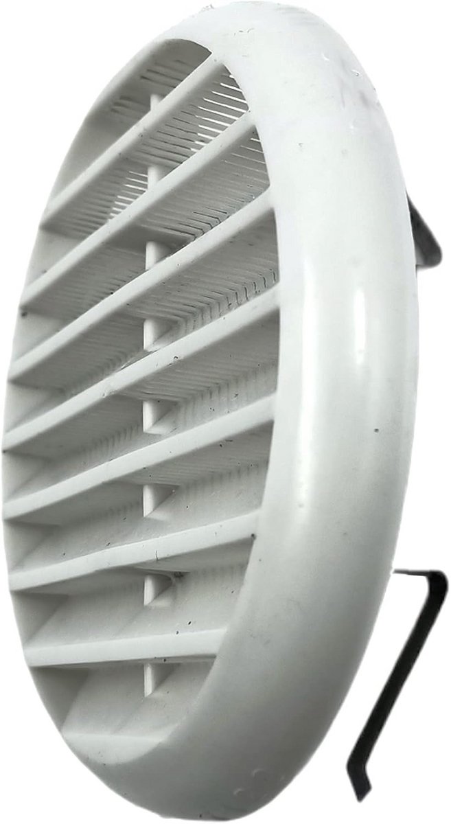 Verstelbaar Rond Ventilatie Rooster met Ingebouwd Insectennet Wit Kunststof (2 Stuks)