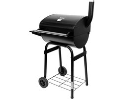 Mega-M Classic - Houtskoolbarbecue - Met deksel - Verchroomd grillrooster - Verrijdbaar ontwerp