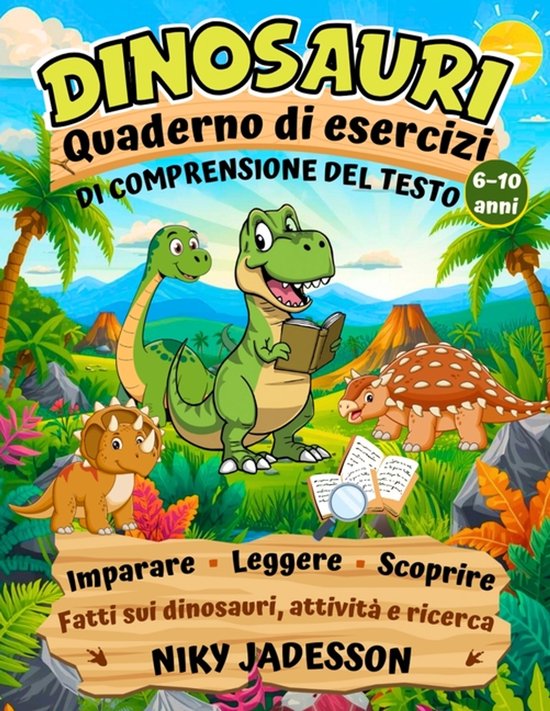 Dinosauri Quaderno di esercizi di comprensione del testo - cover
