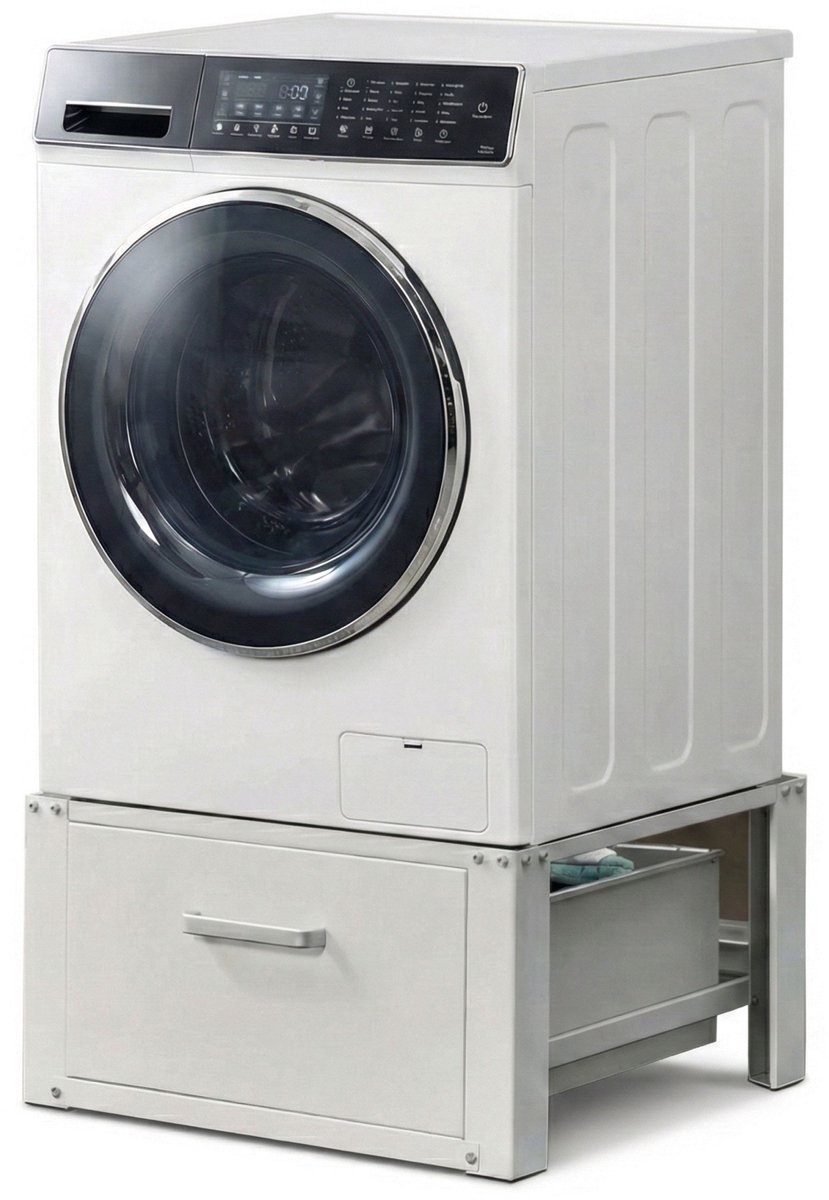 VDD - Wasmachine verhoger - opbouwmeubel met opberglade - 250 kg belastbaar – universeel