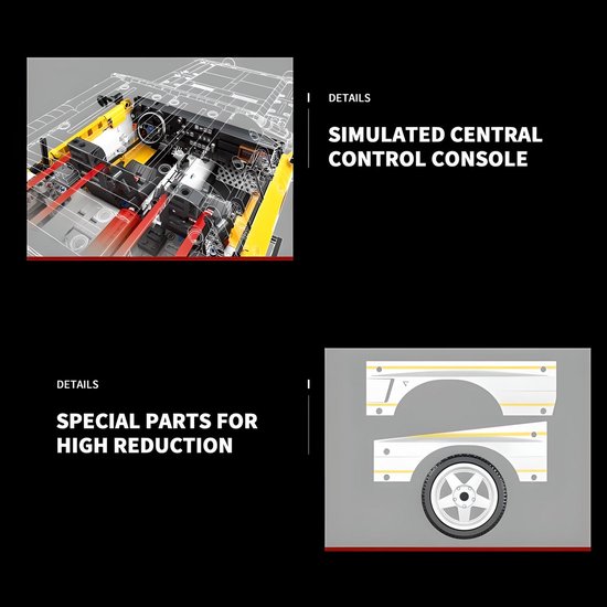 Bole Brick YC-23043 | Audi Sport Quattro S1 Group B | 3887 onderdelen | Dynamisch | Afmetingen 59×23×25CM | Leeftijd 14+ | Compatible met bekende merken - Afbeelding 3